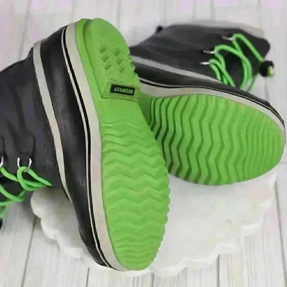 Sorel Boots size 6 Womens Grey/Green Yoot Pac Waterproof Snow Winter NY1880-011 - Picture 8 of 10